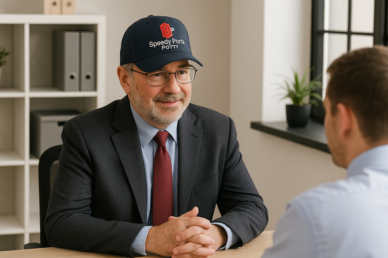 Benjamin Carter, owner of Speedy Porta Potty, smiling in professional attire